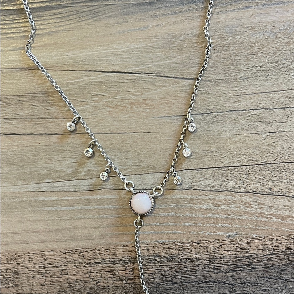 American Eagle Outfitters Silver Necklace with Pink Accents - Picture 2 of 3
